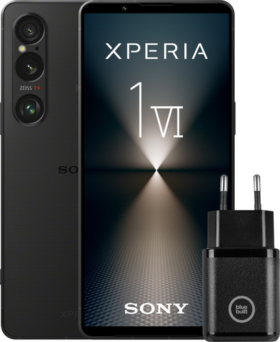 Sony Xperia 1 VI 256GB Black 5G + BlueBuilt Charger with USB-C Port 30W Black Main Image