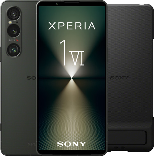 Sony Xperia 1 VI 256GB Grün 5G + Sony Backcover Schwarz mit Ständer Main Image