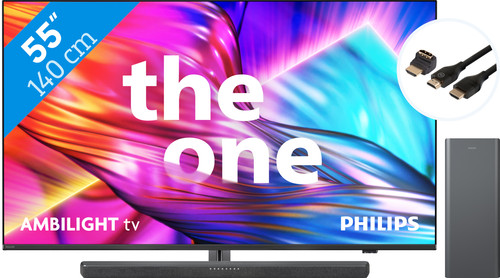 Philips The One 55PUS8909 - Ambilight (2024) + Soundbar + HDMI-Kabel Main Image