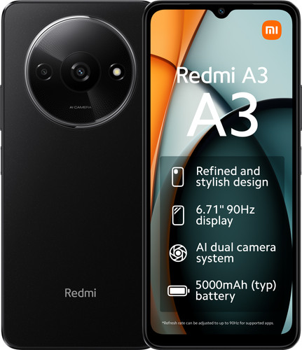 Redmi A3 64GB Black 4G Main Image