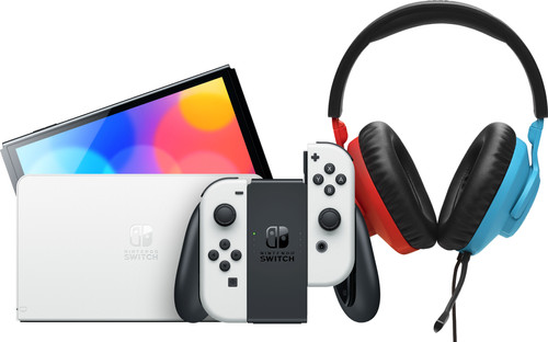 Nintendo Switch OLED White + JBL Quantum 100N Main Image