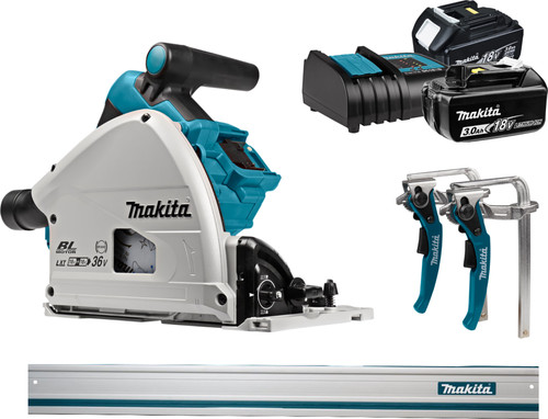 Makita DSP600ZJ + 3,0-Ah-Akku (2x) und Ladegerät + Führungsschiene Main Image