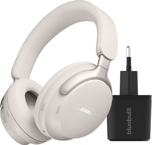 Bose QuietComfort Ultra Headphones White + Charger Main Image