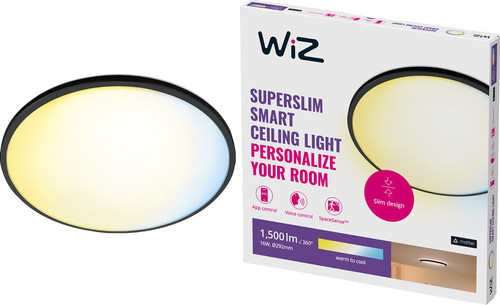 WiZ Deckenleuchte SuperSlim - Licht in allen Weißtönen - Schwarz Main Image