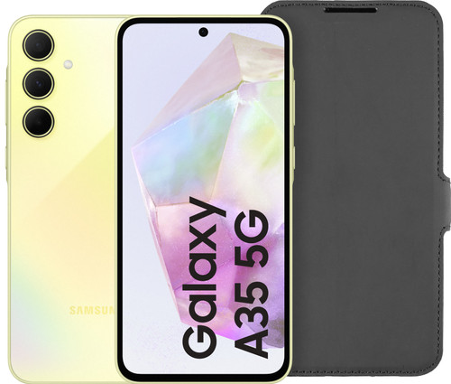 Samsung Galaxy A55 128GB Yellow 5G + BlueBuilt Back Cover Black Main Image