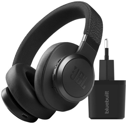 JBL Live 660NC Schwarz + BlueBuilt Quick-Charge-Ladegerät mit USB Main Image