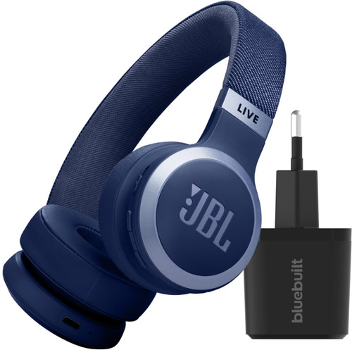 JBL Live 670NC Blau + BlueBuilt Quick-Charge-Ladegerät mit USB Main Image