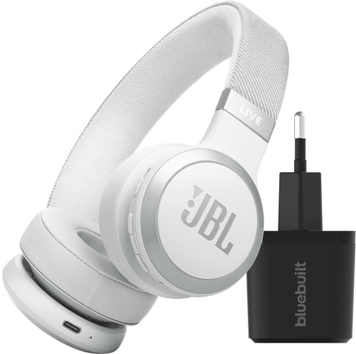 JBL Live 670NC Weiß + BlueBuilt Quick-Charge-Ladegerät mit USB Main Image