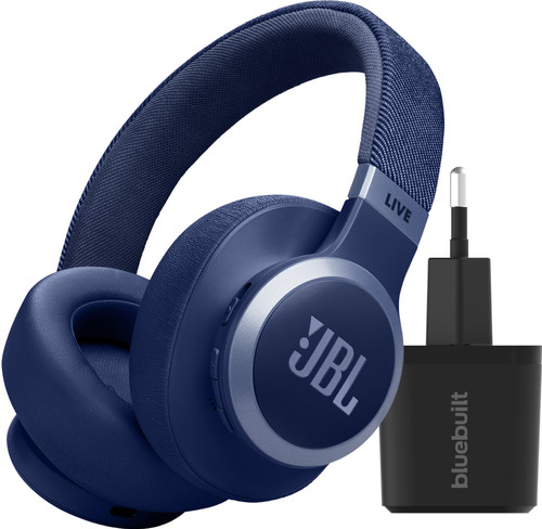 JBL Live 770NC Blau + BlueBuilt Quick-Charge-Ladegerät mit USB Main Image