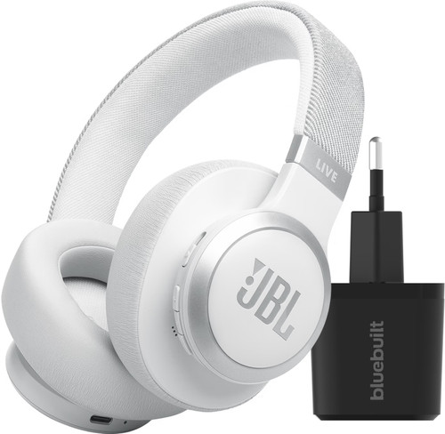 JBL Live 770NC Weiß + BlueBuilt Quick-Charge-Ladegerät mit USB Main Image