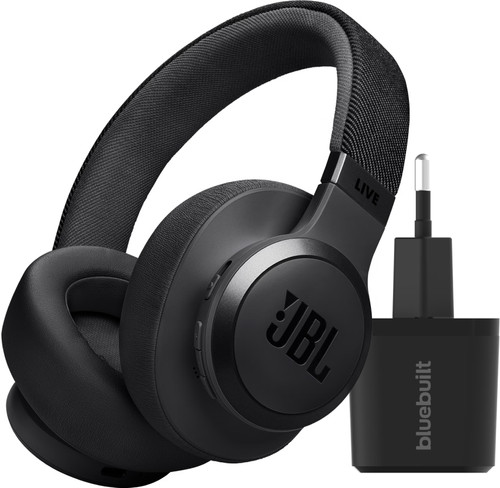 JBL Live 770NC Schwarz + BlueBuilt Quick-Charge-Ladegerät mit USB Main Image