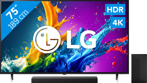 LG 75QNED80T6A (2024) + LG DS60T Main Image