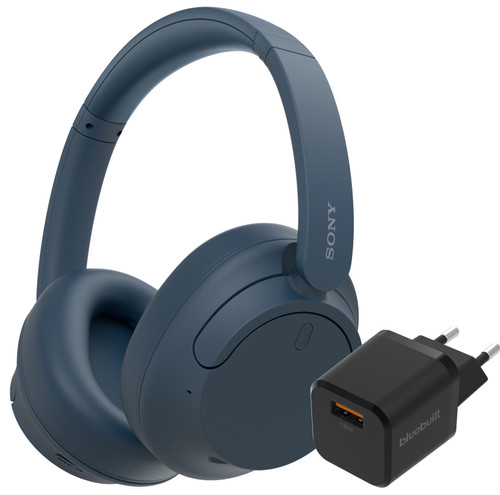 Sony WH-CH720N Blau + BlueBuilt Quick-Charge-Ladegerät mit USB-A-Port 18 W Schwarz Main Image