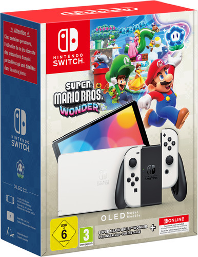 Nintendo Switch OLED + Mario Wonder + 12 months of Nintendo Switch Online Main Image