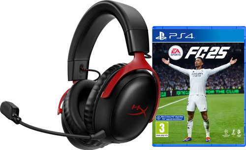 HyperX Cloud III Wireless Rot + EA Sports FC 25 PS4 Main Image