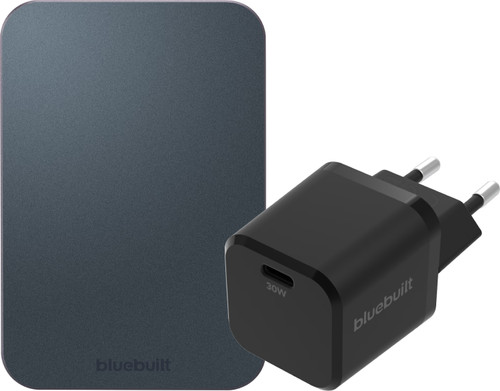 BlueBuilt Wireless Powerbank mit MagSafe-Magnet 5.000 mAh + Ladegerät 30 W Schwarz Main Image