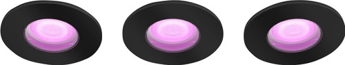 Philips Hue Xamento Badezimmer Einbaustrahler White & Color - Schwarz - Rund 3er-Pack Main Image