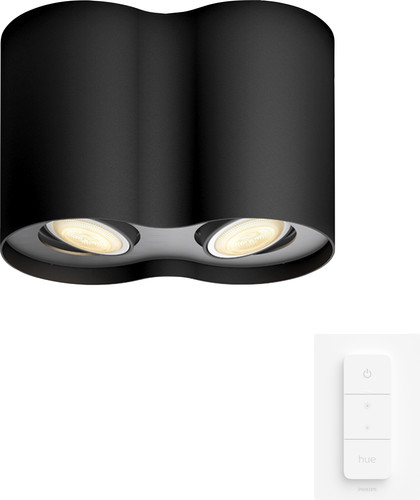 Philips Hue Pillar Aufbauspot White Ambiance - Schwarz - 2 Spots + Dimmer Main Image