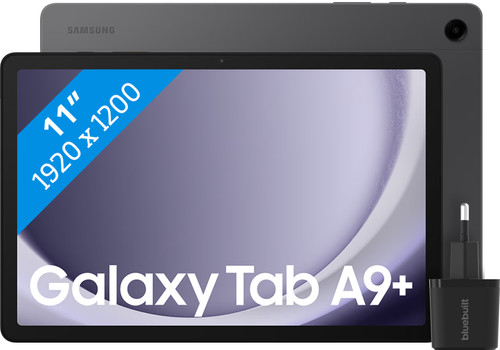 Samsung Galaxy Tab A9 Plus 11 Zoll 128GB Wi-Fi und 5G Grau + BlueBuilt Ladegerät Main Image