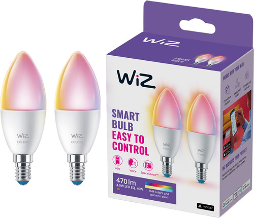 WiZ Candle Light - White and Colored Light - E14 - 2-pack Main Image