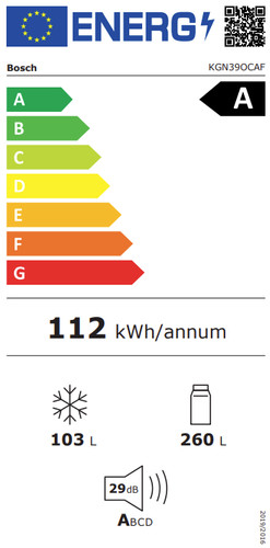 Bosch KGN39OCAF energy label
