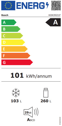 Bosch KGN392I1F energy label