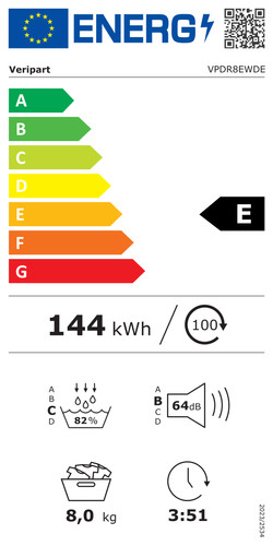 Veripart VPDR8EWDE energy label