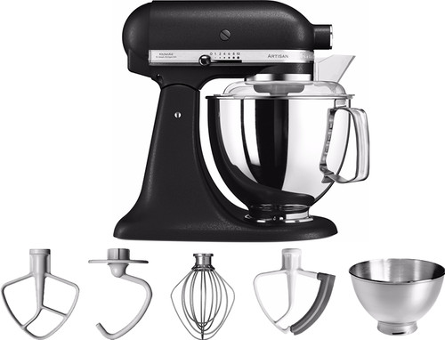 haspel Geplooid nachtmerrie KitchenAid Artisan Mixer 5KSM175PS Cast Iron Black | Coolblue - Before  13:00, delivered tomorrow