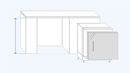 How do I measure the dimensions of my under-counter fridge?