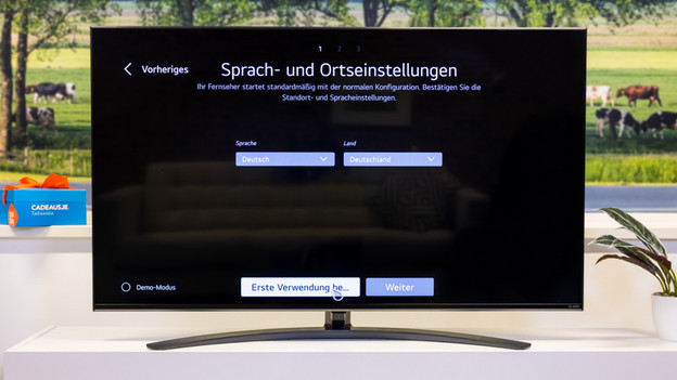 Schritt 1: Wähle ein Land und eine Sprache aus