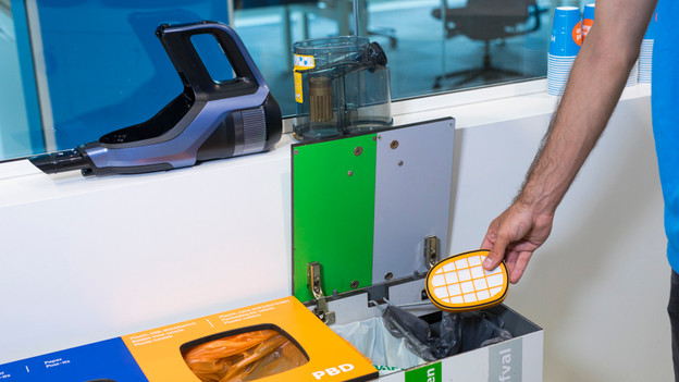 Staubsaugerfilter ausklopfen