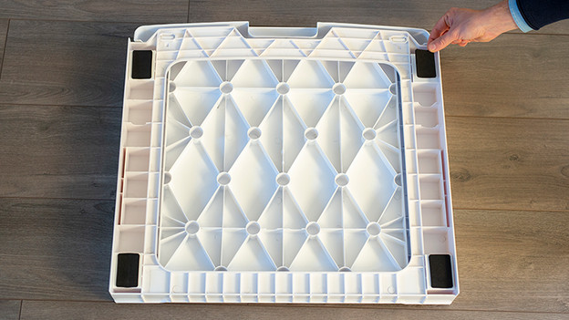 Jetzt kannst du den Zwischenbaurahmen zum Platzieren umdrehen.