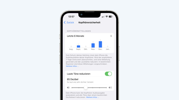 Lautstärkebegrenzung beim iPhone einstellen