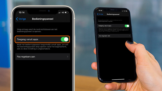 Tippe auf „Regler anpassen“.