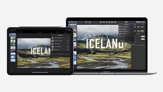 Apple Keynote auf iPad und MacBook