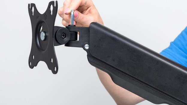 Step 5: attach the VESA plate to the monitor arm