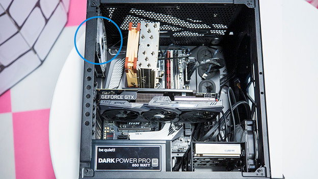 Check where the fans should be placed.