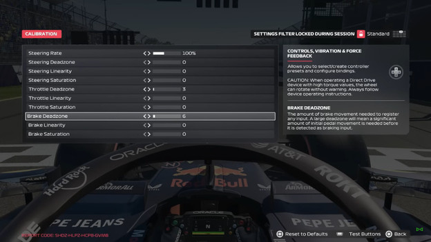 Lenkrad-Kalibrierung F1 25