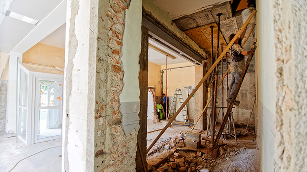 Renovation work on a house