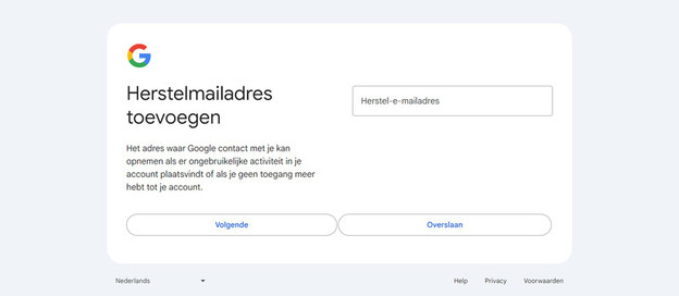 Google Anmeldebildschirm