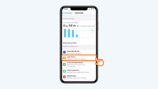 Wähle 'App Limits'.