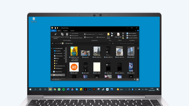 Wähle die Fotos aus, die du übertragen möchtest