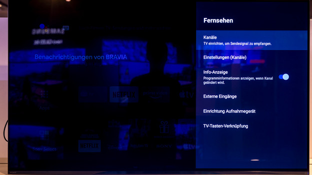 Sony Fernseher: Kanäle und Eingänge