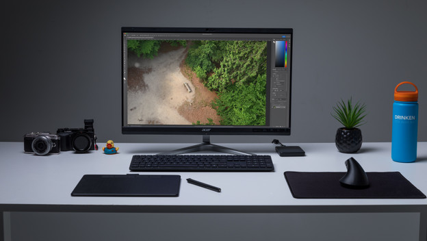 Bearbeitung eines Fotos in Photoshop auf PC.