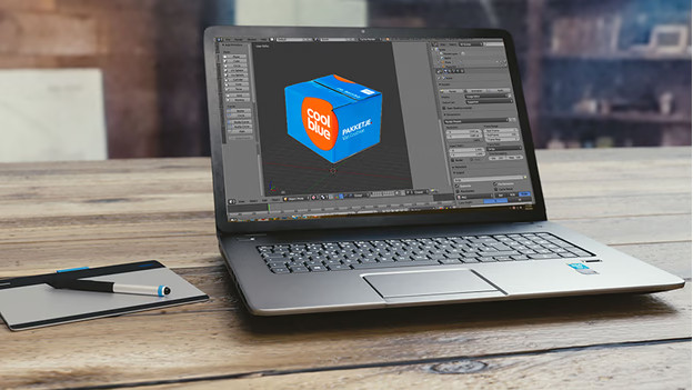 Eine HP Workstation mit Illustrator auf dem Bildschirm