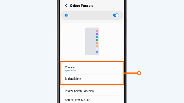 Edge-Fenster Samsung Smartphone