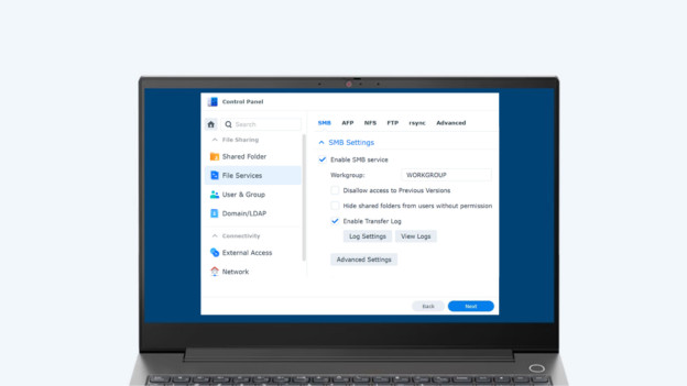 SMB auf Synology NAS aktivieren