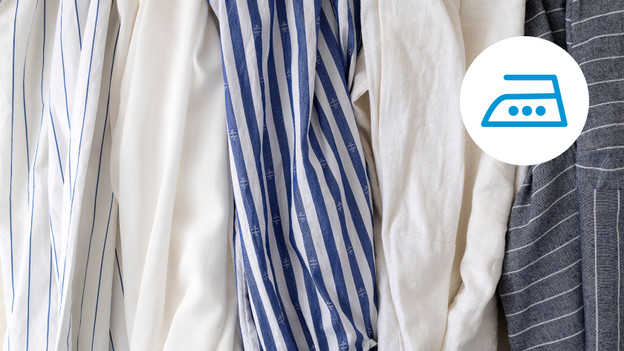 Iron with 3 dots: linen laundry