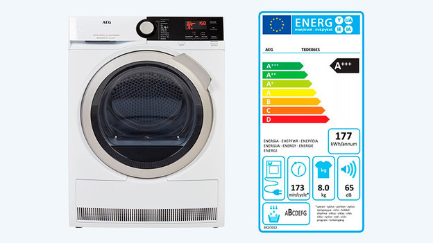 Energy label self-cleaning dryer