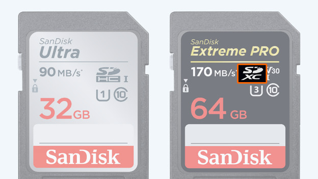 SDXC-Karten: über 32 GB